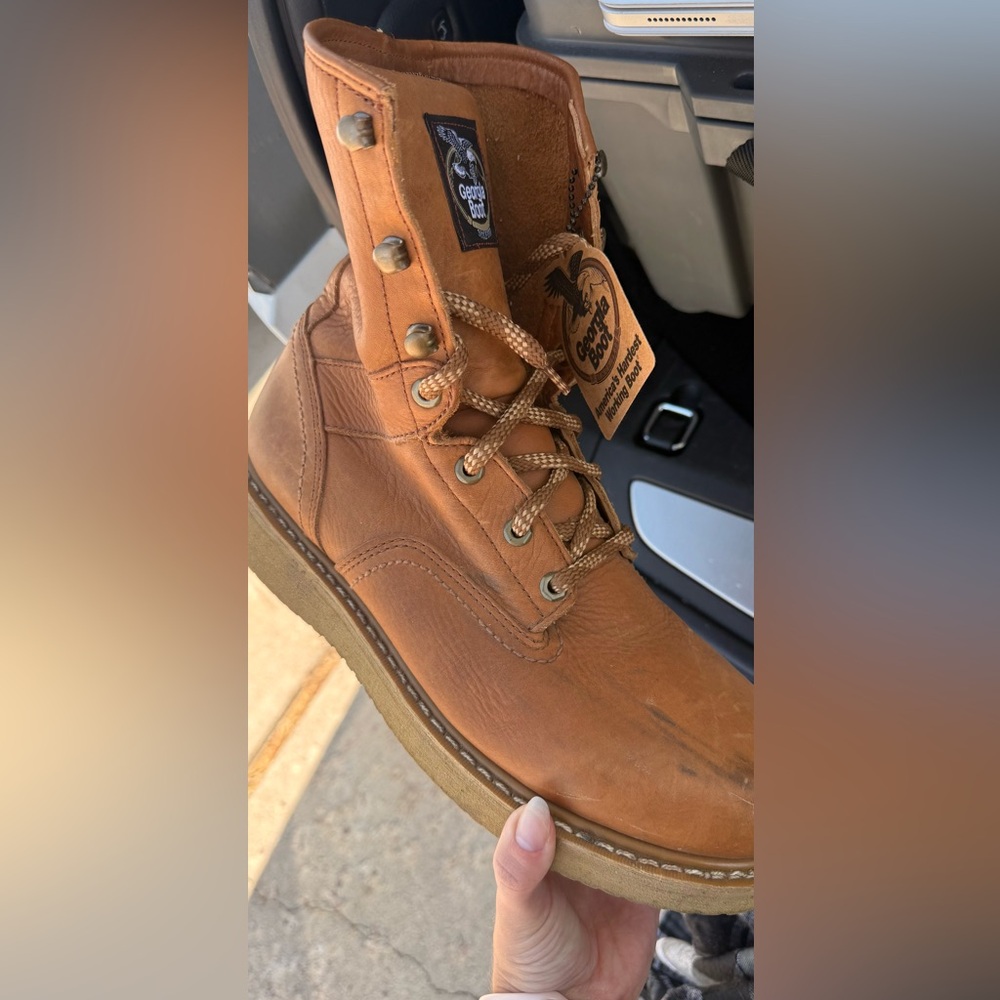 Georgia Boot Tan Rugged Work Boots